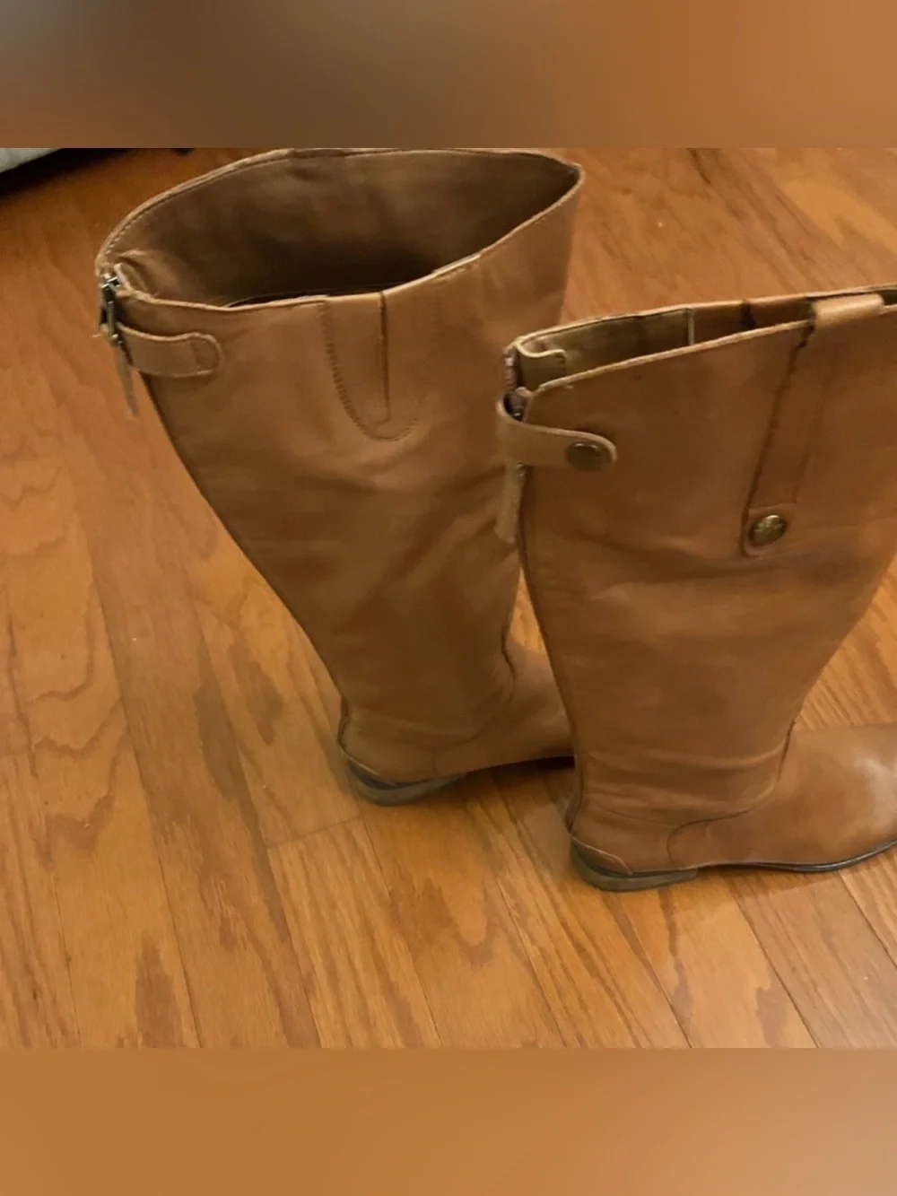 Sam Edelman Penny Full Length Black Zipper Riding Boot Leather Size 11